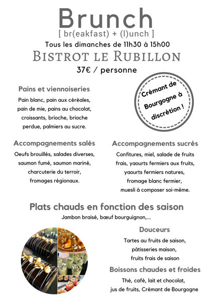 Brunch au Bistrot Le Rubillon - Hôtel Golf Château de Chailly