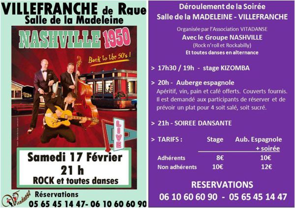 soiree dansante Villefranche de rggue 12 avec NASHVILLE