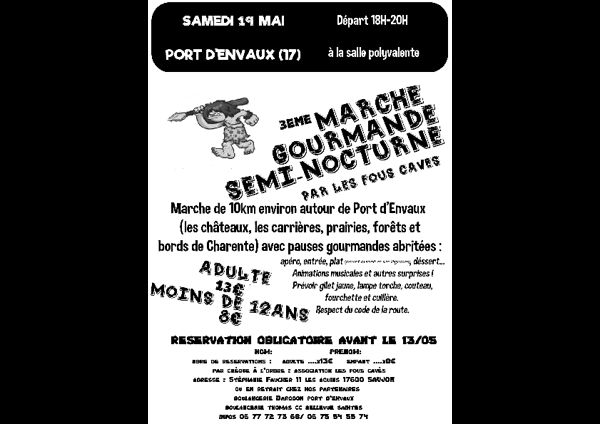 Marche gourmande semi nocturne