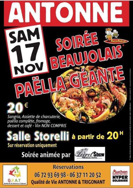 SOIRÉE BEAUJOLAIS PAELLA GÉANTE