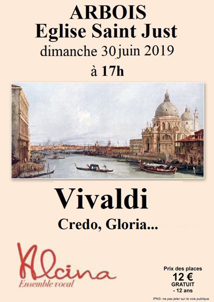 Concert VIVALDI Credo, Gloria...Ensemble Vocal Alcina