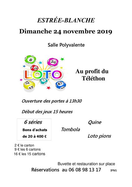 Loto au profit du téléthon