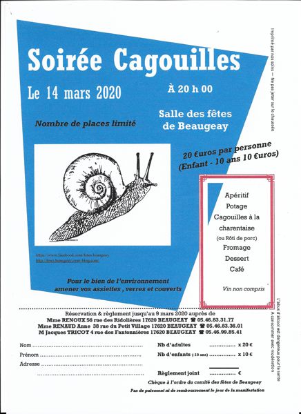 SOIREE CAGOUILLES