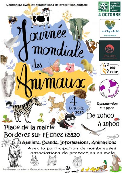 Journée mondiale des animaux - Bordères-sur-l'Échez (65320) - Animaux -  Nature - Environnement