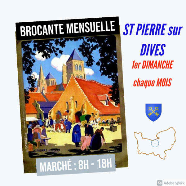 Marché mensuel d'Antiquités-Brocante de St PIERRE en AUGE(14)