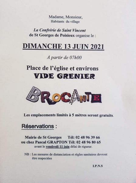 Brocante 13 Juin 2021