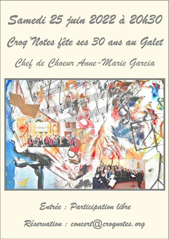 Concert Choeur Mixte Croq'Notes au Galet