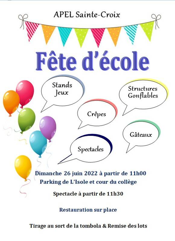 Fête de l'école