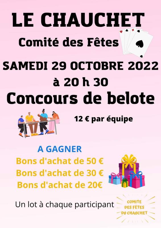 Concours de belote du Chauchet