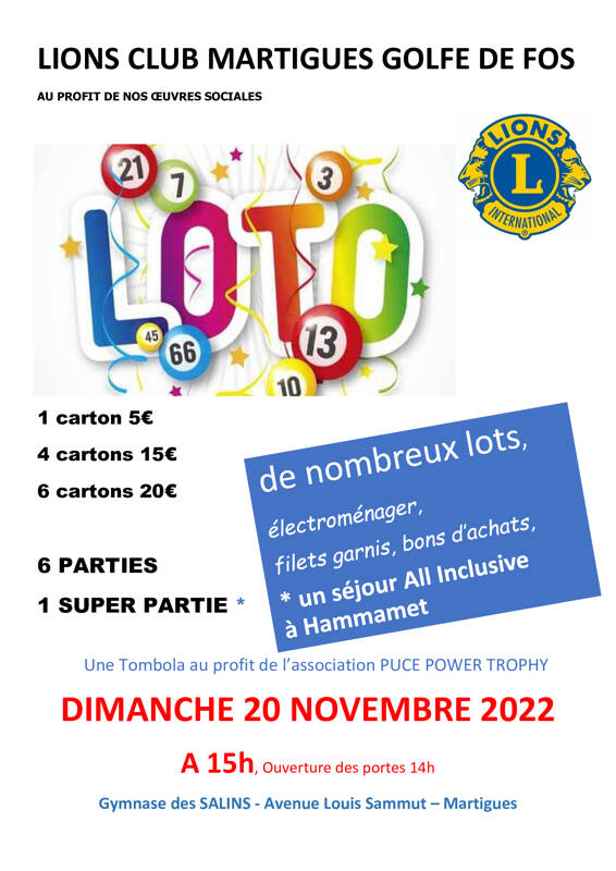 loto lions club martigues golfe de fos