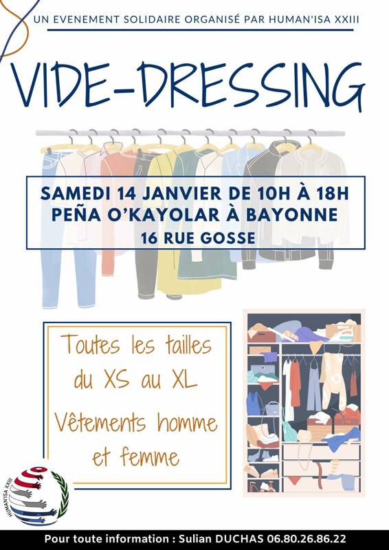 Vide-Dressing solidaire pour HUMAN'ISA 23