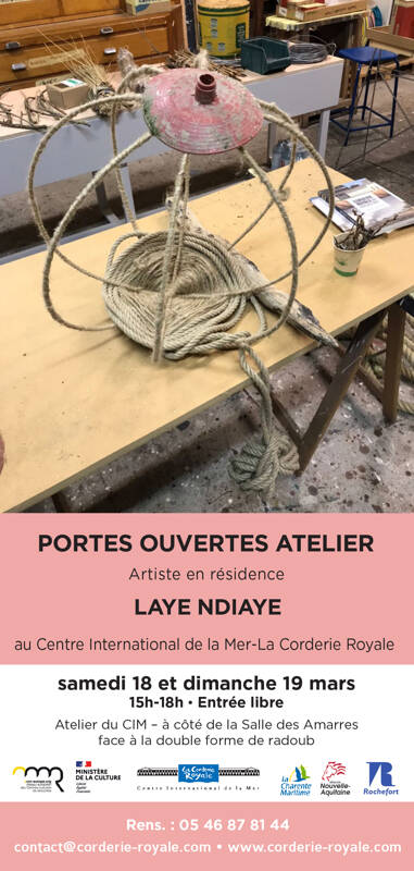 Portes ouvertes Atelier de Laye Ndiaye, artiste en résidence à la Corderie