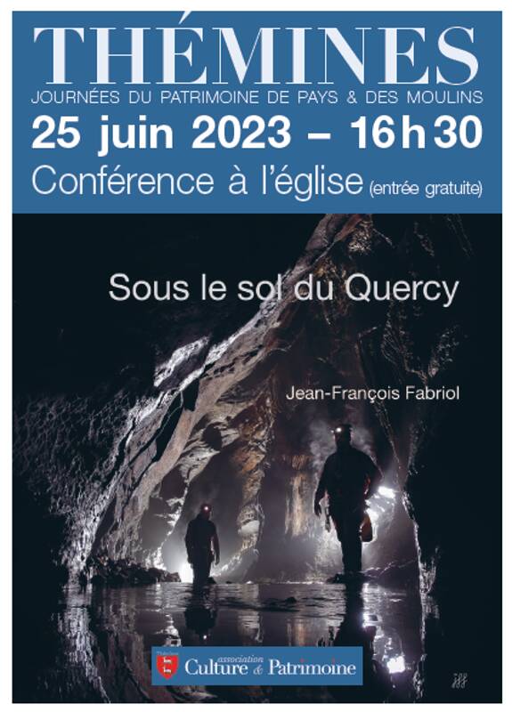 CONFERENCE Sous le sol du Quercy, par Jean-François FABRIOL