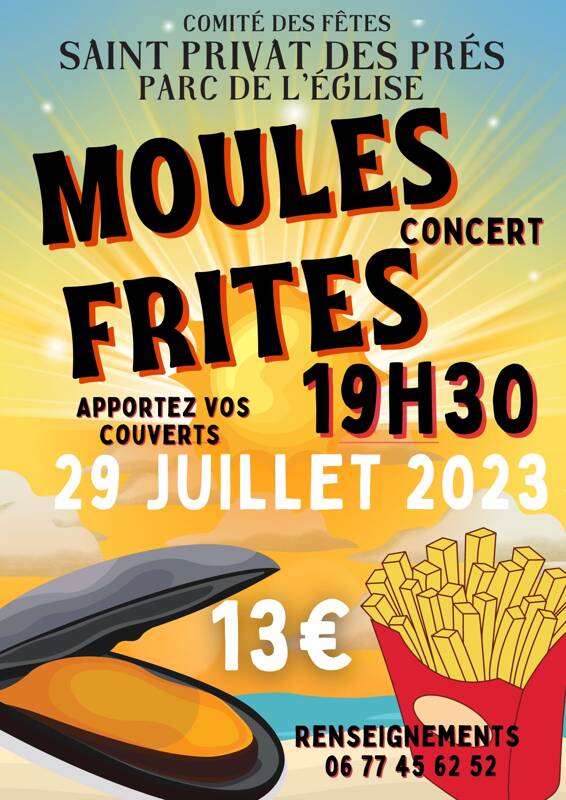 MOULES FRITES ST PRIVAT DES PRES