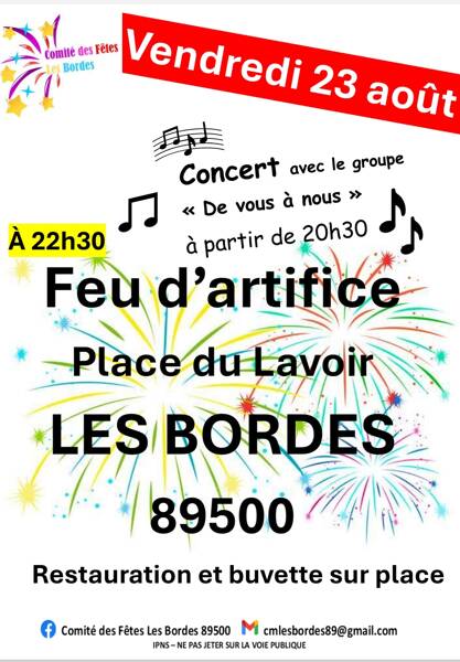 Feu d'artifice et concert