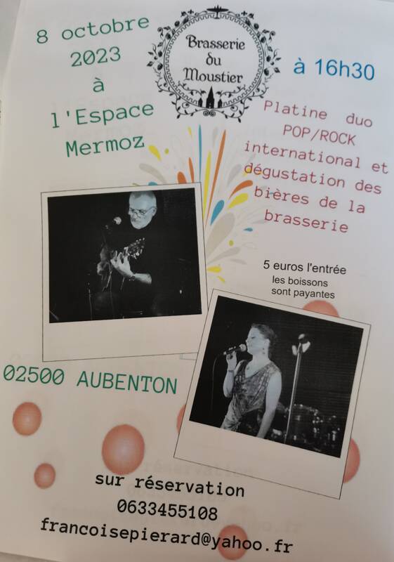 Concert et dégustation des bières de la Brasserie du Moustier