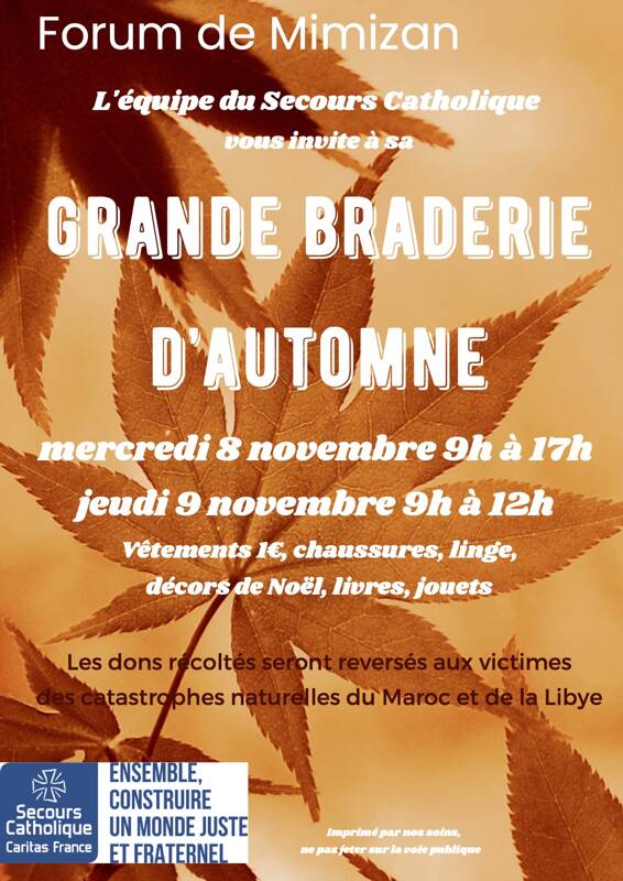 braderie  d'automne du Secours Catholique