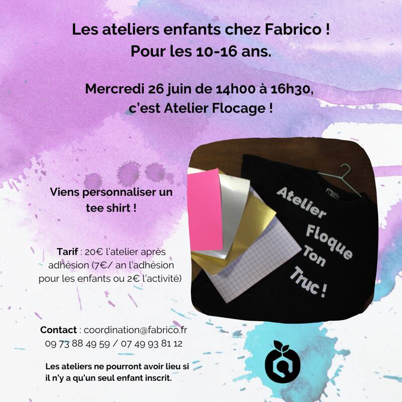 Atelier flocage chez Fabrico