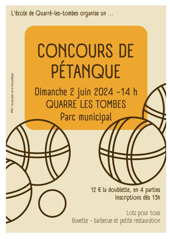 Concours de pétanque