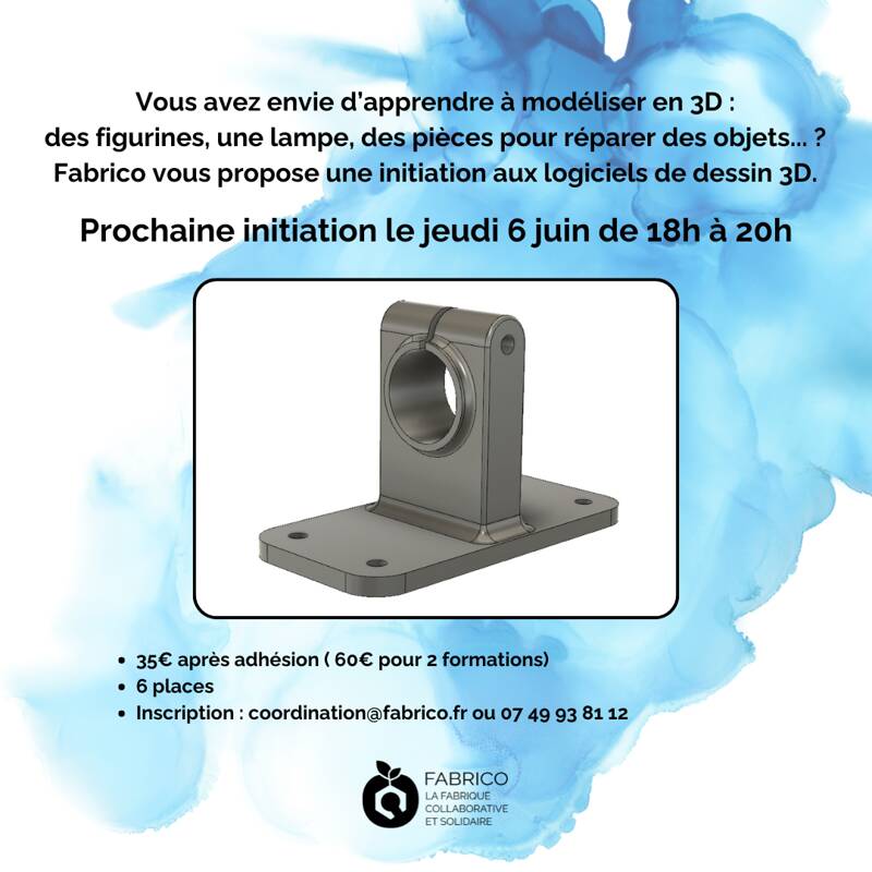 Initiation à la modélisation 3D chez Fabrico