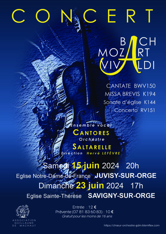 Bach, Mozart, Vivaldi : concert de l’Ensemble Vocal Cantores et de l’Orchestre Saltarelle