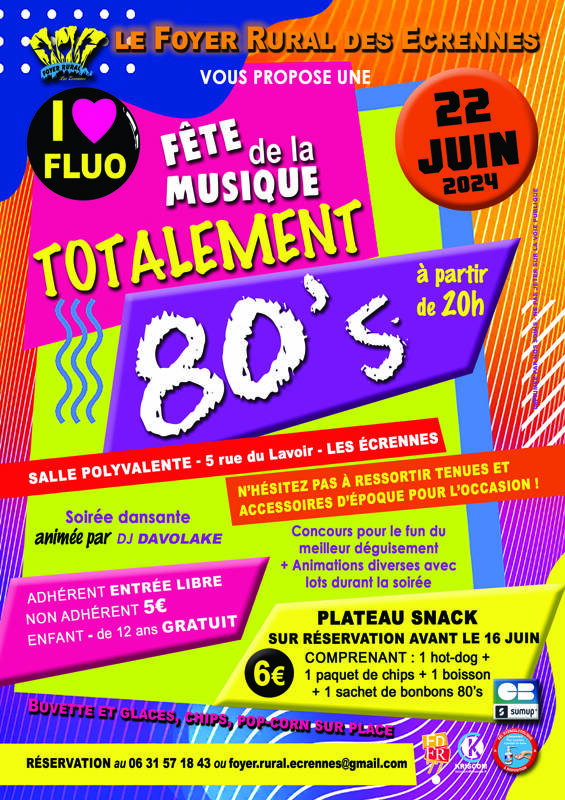 Soirée 80's à Les Écrennes