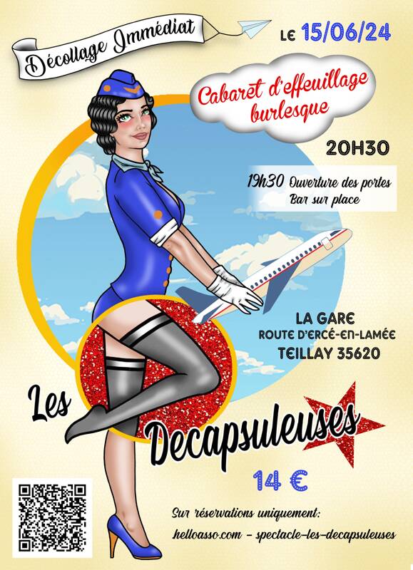 Spectacle d'effeuillage burlesque