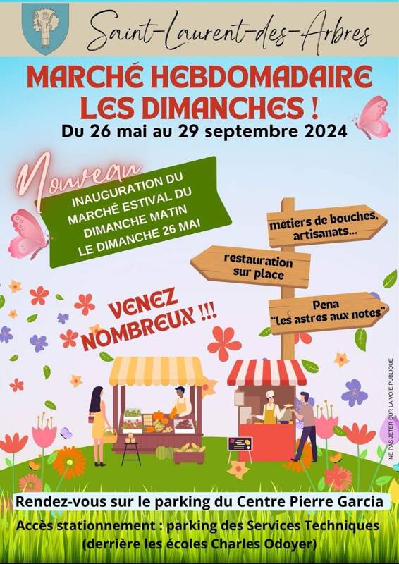 Nouveau Marché Hebdomadaire le dimanche