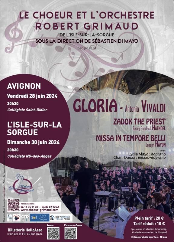 Concert choeur et orchestre Robert Grimaud Avignon