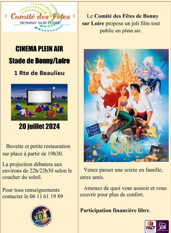 CINEMA EN PLEIN AIR Film La Petite Sirène