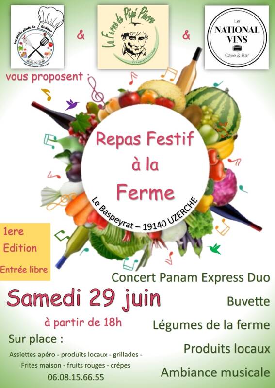 Repas festif a la Ferme