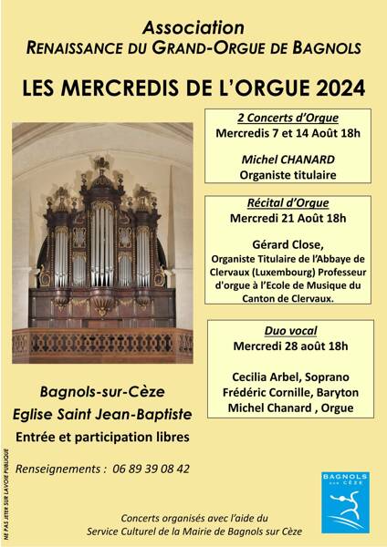 LES MERCREDIS DE L'ORGUE 2024