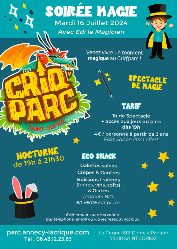 Soirée magie au Criq’Parc !