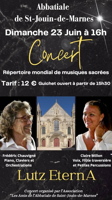 Concert Musiques Sacrées Abbatiale St Jouin de Marnes