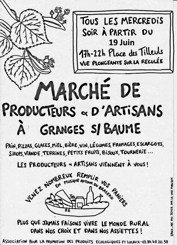 Marché de Granges sur baume