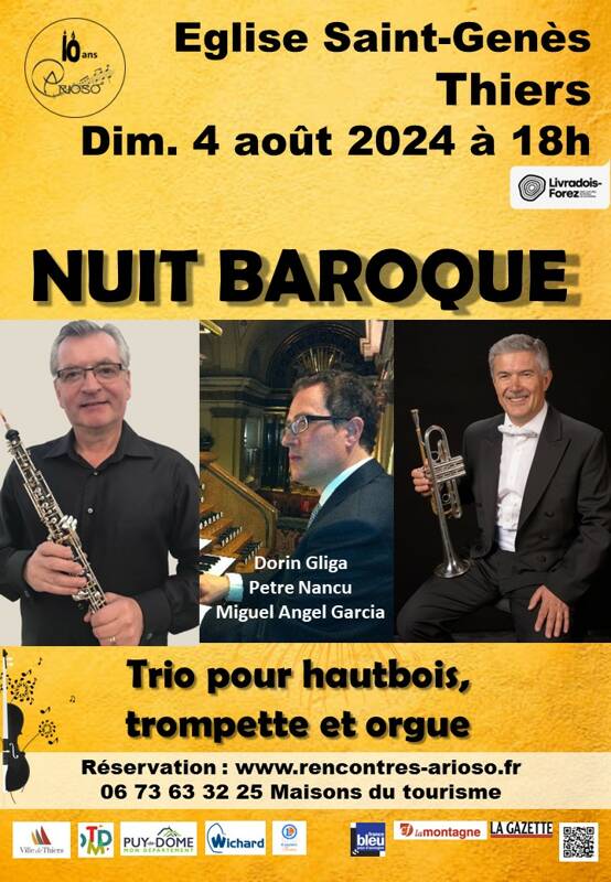Nuit Baroque - Trio pour hautbois, trompette et orgue