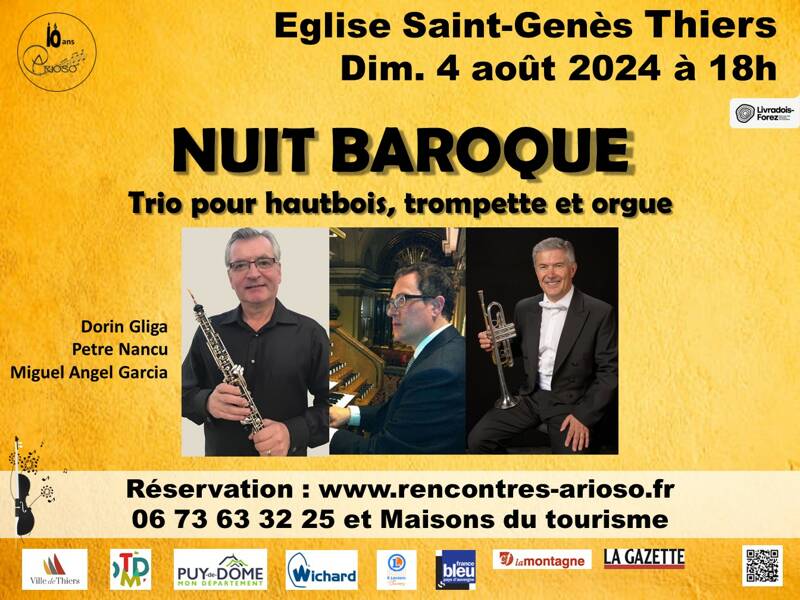 Nuit Baroque - Trio pour hautbois, trompette et orgue