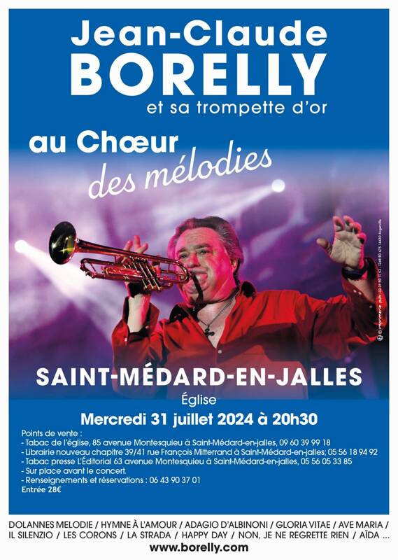 Jean-Claude Borelly et sa Trompette d'Or à ST Médard en Jalles
