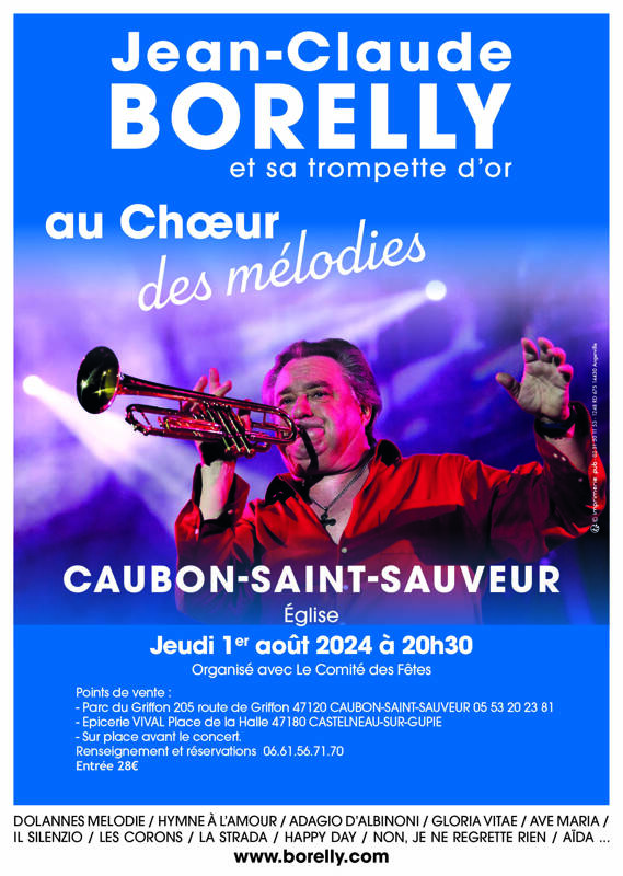 Jean-Claude Borelly et sa Trompette d'Or à Caubon Saint Sauveur