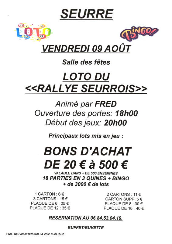 Loto du Rallye seurrois