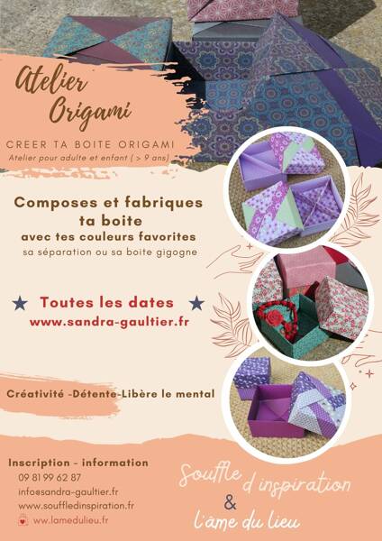 Atelier initiation l'art de la boite Origami et exposition