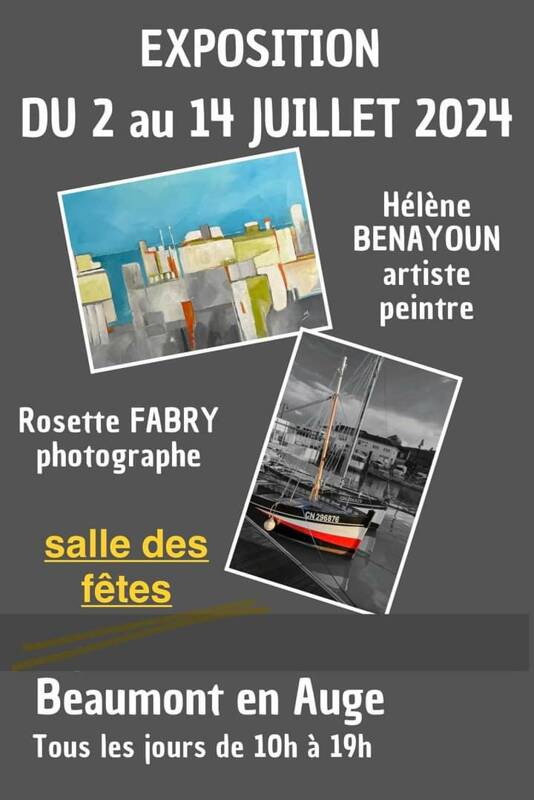 Exposition de Rosette Fabry, photographe et de Hélène Benayoun, Artiste peintre