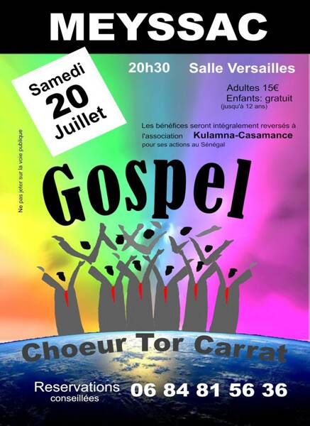 Concert de Gospel avec le Chœur Tor Carrat et le groupe Fusion Gospel