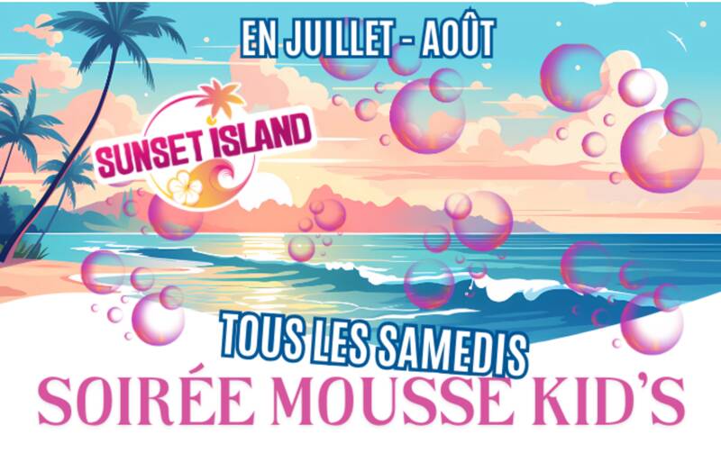 TOUS LES SAMEDIS, SOIRÉE MOUSSE KID'S À WAVE ISLAND DE 19H00 À 23H00