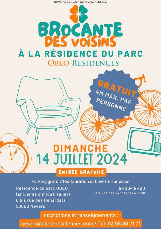 Brocante des voisins - Résidence du parc Nevers