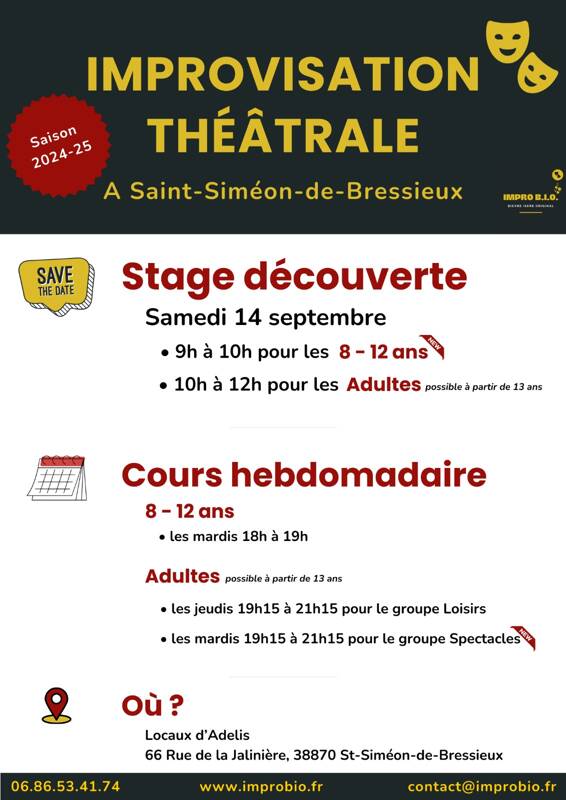 Stage Découverte Improvisation Théatrale