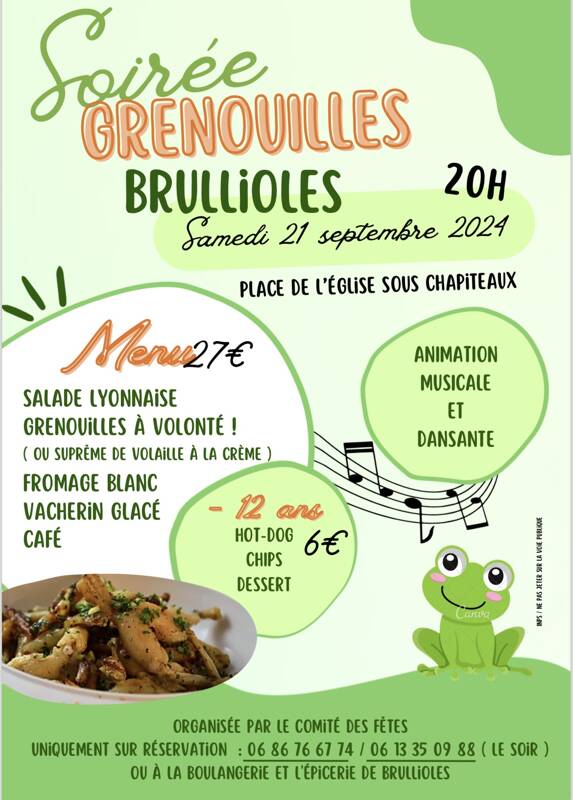 Soirée grenouilles à volonté