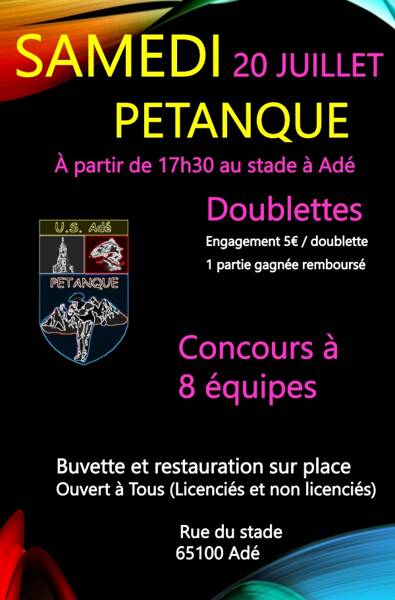 Concours de pétanque