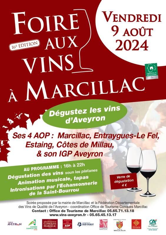 Ne manquez pas la Foire aux vins de Marcillac le 9 août 2024 !