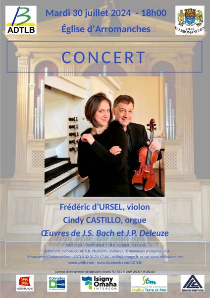 Récital violon et orgue par Frédéric d’URSEL et Cyndi CASTILLO